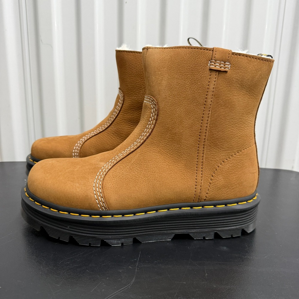 Dr. Martens Boots Womens 11 Zebzag Rigger WL Desert Brown Nubuck EUC